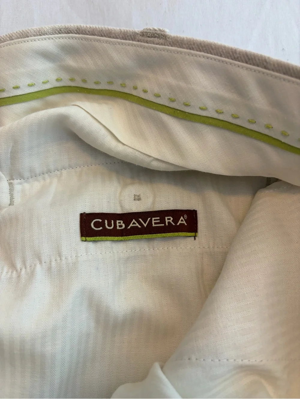 Cubavera Men's Linen Blend Pants in Cream Sizse 34x32